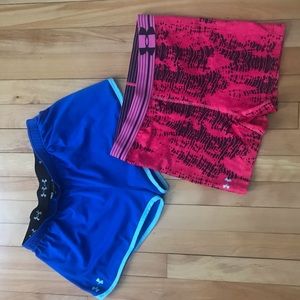 Underarmour shorts and spandex
